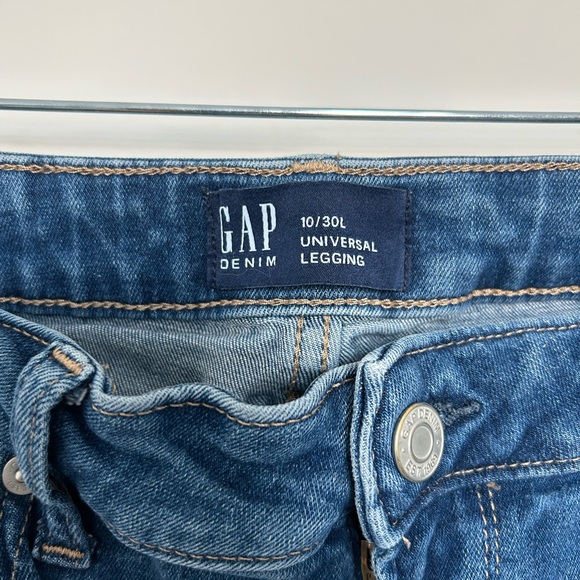 GAP Women's Distressed Skinny Jeans - Blue - Picture 3 of 4